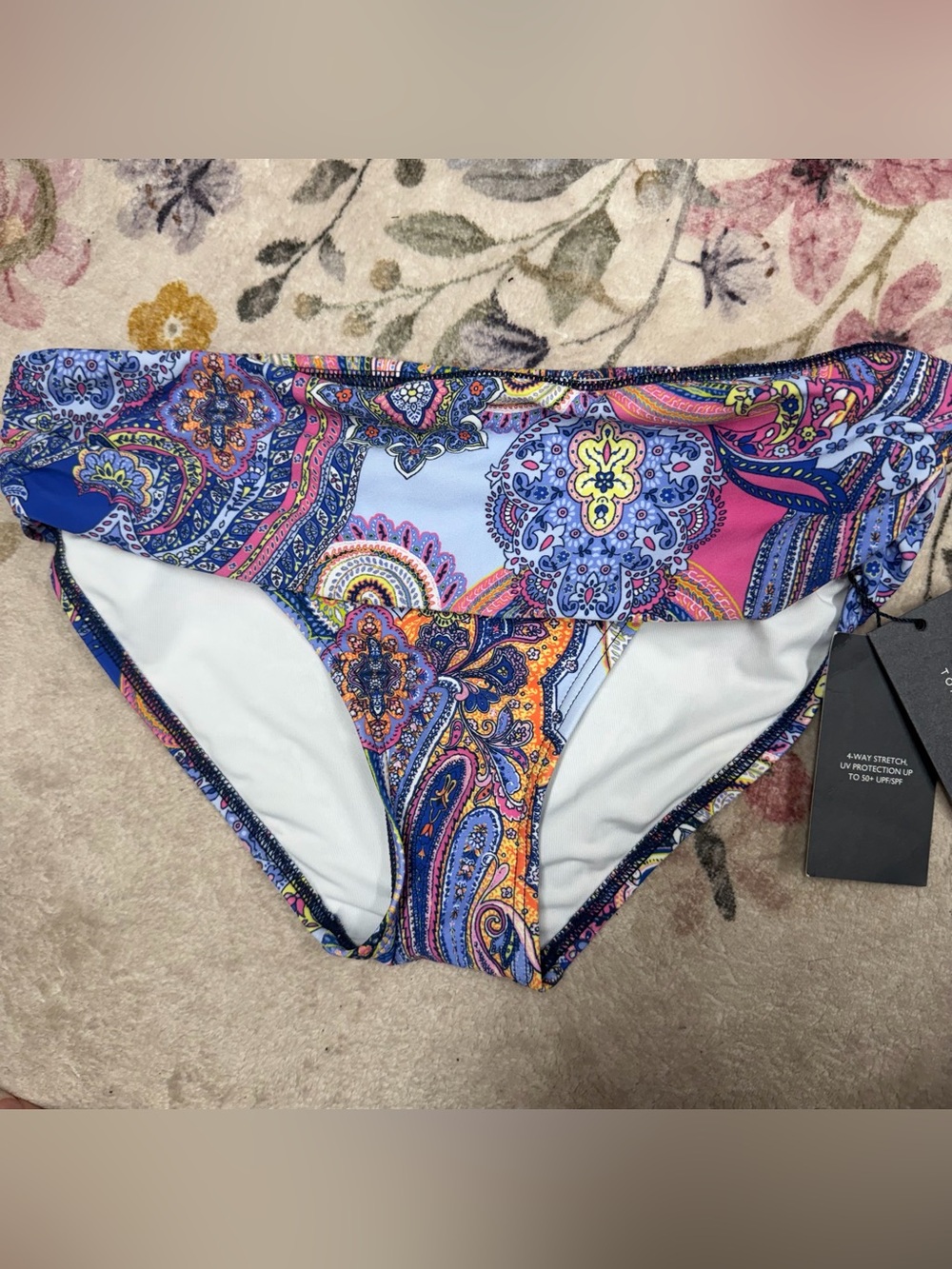 Tommy Hilfiger Paisley Print Women's Bikini Bottom Low Hipster Rise